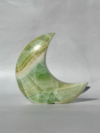 PISTACHIO CALCITE MOON (3) Palmstone The Crystal Avenues 