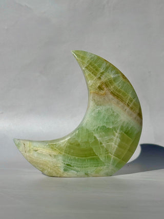PISTACHIO CALCITE MOON (3) Palmstone The Crystal Avenues 
