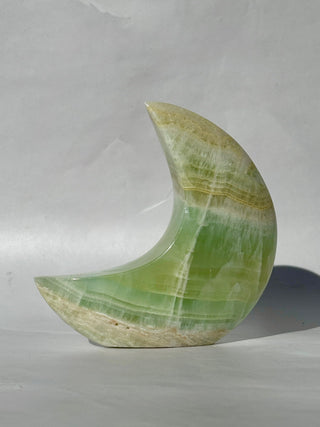 PISTACHIO CALCITE MOON (4) Palmstone The Crystal Avenues 