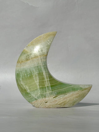 PISTACHIO CALCITE MOON (4) Palmstone The Crystal Avenues 