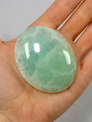 PISTACHIO CALCITE PALM STONE (A) Palmstone The Crystal Avenues 