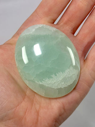 PISTACHIO CALCITE PALM STONE (C) Palmstone The Crystal Avenues 