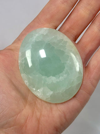 PISTACHIO CALCITE PALM STONE (C) Palmstone The Crystal Avenues 
