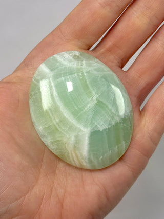 PISTACHIO CALCITE PALM STONE (H) Palmstone The Crystal Avenues 