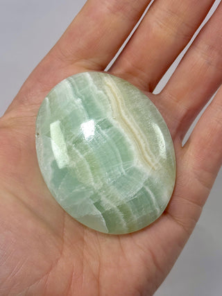 PISTACHIO CALCITE PALM STONE (H) Palmstone The Crystal Avenues 