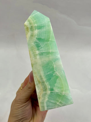 PISTACHIO CALCITE TOWER XL (1) Palmstone The Crystal Avenues 