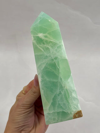 PISTACHIO CALCITE TOWER XL (1) Palmstone The Crystal Avenues 