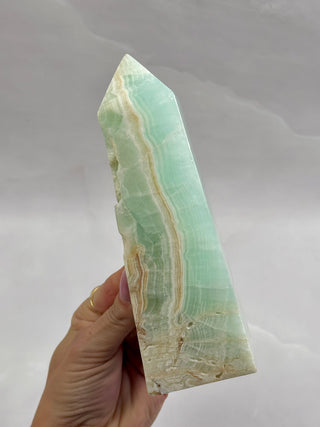 PISTACHIO CALCITE TOWER XL (2) Palmstone The Crystal Avenues 