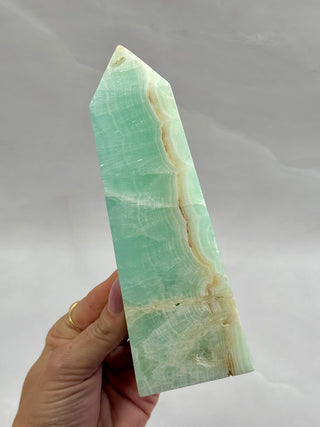 PISTACHIO CALCITE TOWER XL (2) Palmstone The Crystal Avenues 
