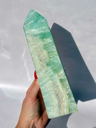 PISTACHIO CALCITE TOWER XL (A) Tower The Crystal Avenues 