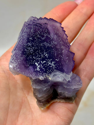 PURPLE FLUORITE CLUSTER W. CALCITE (13) Raw Crystal The Crystal Avenues 