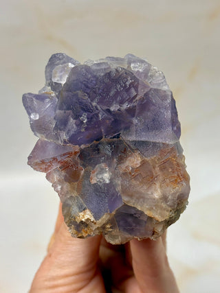 PURPLE FLUORITE CLUSTER W. CALCITE (15) Raw Crystal The Crystal Avenues 