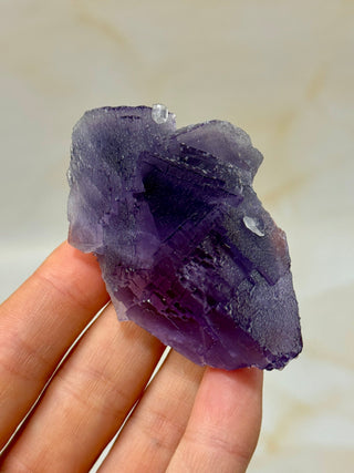 PURPLE FLUORITE CLUSTER W. CALCITE (19) Raw Crystal The Crystal Avenues 
