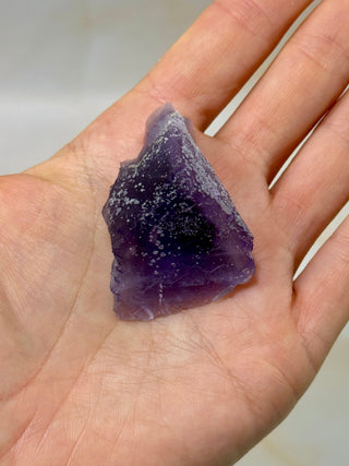 PURPLE FLUORITE CLUSTER W. CALCITE (22) Raw Crystal The Crystal Avenues 