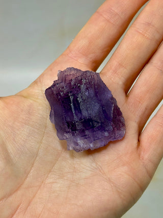 PURPLE FLUORITE CLUSTER W. CALCITE (23) Raw Crystal The Crystal Avenues 