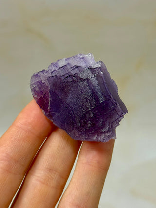 PURPLE FLUORITE CLUSTER W. CALCITE (23) Raw Crystal The Crystal Avenues 
