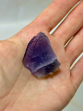 PURPLE FLUORITE CLUSTER W. CALCITE (26) Raw Crystal The Crystal Avenues 