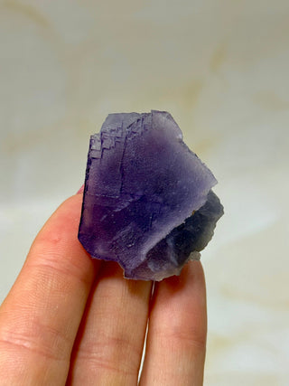 PURPLE FLUORITE CLUSTER W. CALCITE (26) Raw Crystal The Crystal Avenues 