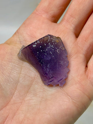 PURPLE FLUORITE CLUSTER W. CALCITE (27) Raw Crystal The Crystal Avenues 