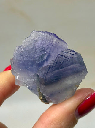 PURPLE FLUORITE CLUSTER W. CALCITE (29) Raw Crystal The Crystal Avenues 
