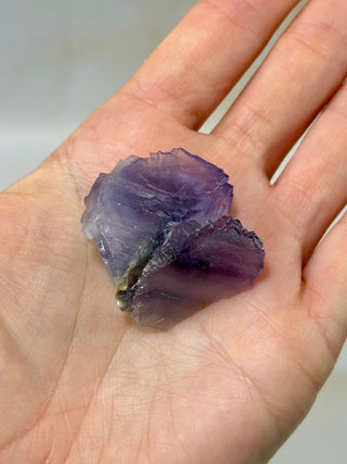 PURPLE FLUORITE CLUSTER W. CALCITE (29) Raw Crystal The Crystal Avenues 