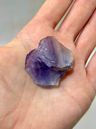 PURPLE FLUORITE CLUSTER W. CALCITE (29) Raw Crystal The Crystal Avenues 