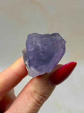 PURPLE FLUORITE CLUSTER W. CALCITE (30) Raw Crystal The Crystal Avenues 