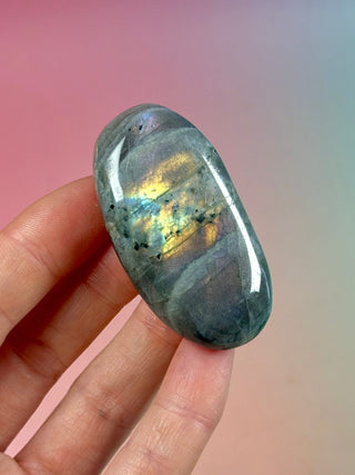 PURPLE LABRADORITE PALM STONE (16) tumble stone The Crystal Avenues 