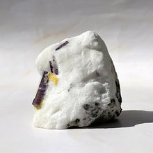 Load image into Gallery viewer, PURPLE SCAPOLITE W. DIOPSIDE ON CALCITE (11) The Crystal Avenues 
