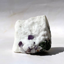 Load image into Gallery viewer, PURPLE SCAPOLITE W. DIOPSIDE ON CALCITE (11) The Crystal Avenues 
