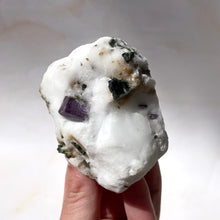 Load image into Gallery viewer, PURPLE SCAPOLITE W. DIOPSIDE ON CALCITE (13) The Crystal Avenues 
