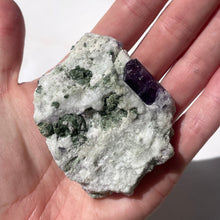 Load image into Gallery viewer, PURPLE SCAPOLITE W. DIOPSIDE ON CALCITE (17) The Crystal Avenues 
