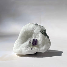 Load image into Gallery viewer, PURPLE SCAPOLITE W. DIOPSIDE ON CALCITE (25) The Crystal Avenues 
