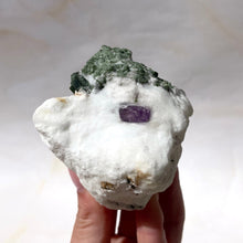 Load image into Gallery viewer, PURPLE SCAPOLITE W. DIOPSIDE ON CALCITE (3) The Crystal Avenues 
