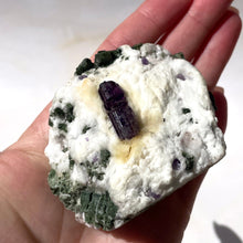 Load image into Gallery viewer, PURPLE SCAPOLITE W. DIOPSIDE ON CALCITE (6) The Crystal Avenues 
