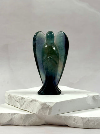 RAINBOW FLUORITE ANGEL - HANDCARVED (6) Angel The Crystal Avenues 