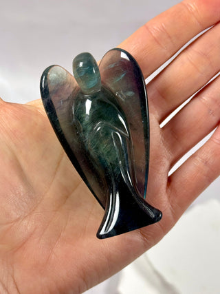 RAINBOW FLUORITE ANGEL - HANDCARVED (6) Angel The Crystal Avenues 