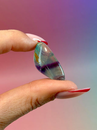 RAINBOW FLUORITE - EXCLUSIVE QUALITY (12) Tumble Stone The Crystal Avenues 