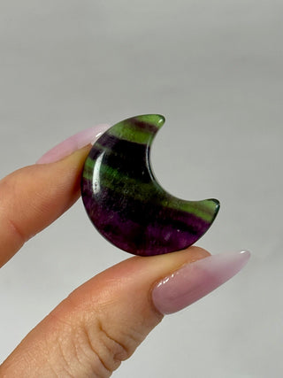 RAINBOW FLUORITE MOON CRYSTAL (1) The Crystal Avenues 