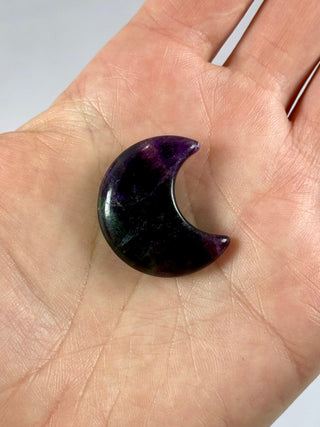 RAINBOW FLUORITE MOON CRYSTAL (2) The Crystal Avenues 