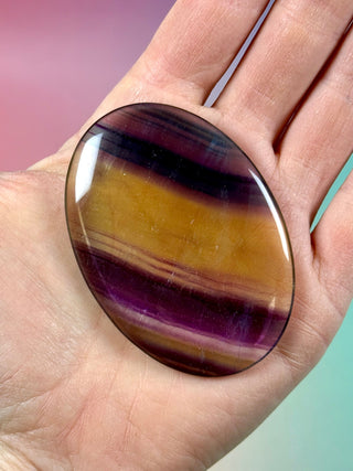 RAINBOW FLUORITE PALM STONE - EXCLUSIVE QUALITY (2) Palm stone The Crystal Avenues 