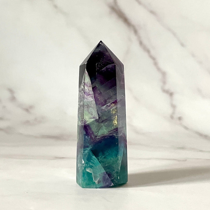 RAINBOW FLUORITE TOWER (18) The Crystal Avenues 