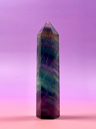 RAINBOW FLUORITE TOWER (2) The Crystal Avenues 