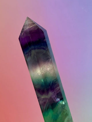 RAINBOW FLUORITE TOWER - EXCLUSIVE QUALITY (1) The Crystal Avenues 