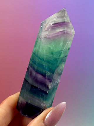 RAINBOW FLUORITE TOWER - EXCLUSIVE QUALITY (10) The Crystal Avenues 