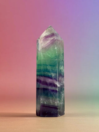 RAINBOW FLUORITE TOWER - EXCLUSIVE QUALITY (10) The Crystal Avenues 