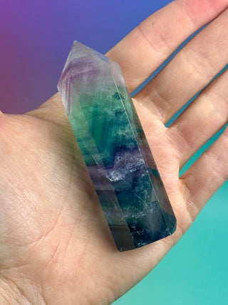 RAINBOW FLUORITE TOWER - EXCLUSIVE QUALITY (10) The Crystal Avenues 