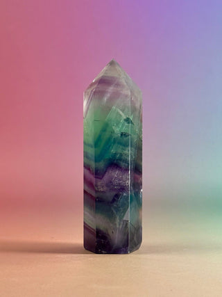 RAINBOW FLUORITE TOWER - EXCLUSIVE QUALITY (10) The Crystal Avenues 