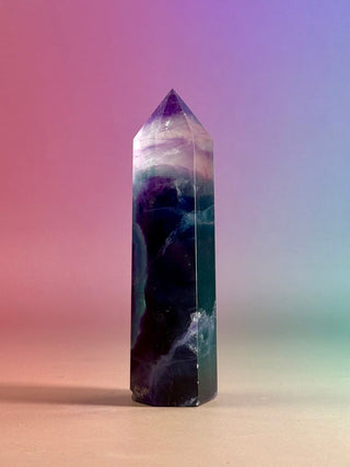RAINBOW FLUORITE TOWER - EXCLUSIVE QUALITY (11) The Crystal Avenues 