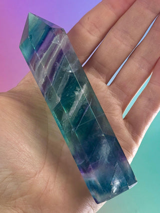 RAINBOW FLUORITE TOWER - EXCLUSIVE QUALITY (3) The Crystal Avenues 
